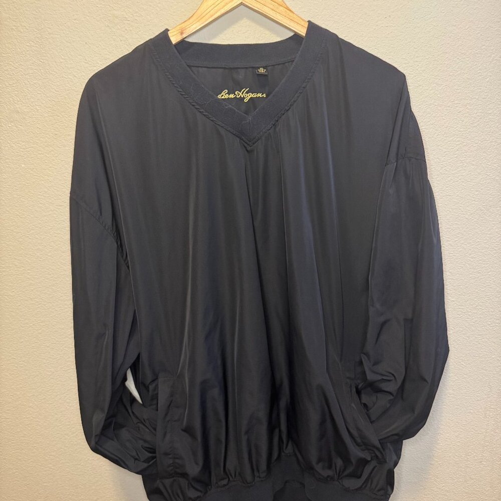 Vintage Y2K Ben Hogan Black Golf Windbreaker Pullover Jacket XL - Picture 2 of 4